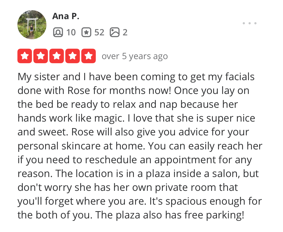 Yelp Review, Review, Eternal youth Skincare Review.